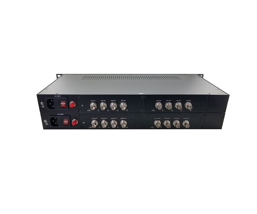 8-channel 3G-SDI Video to Fiber Converter
